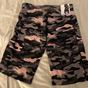 Pink camouflage Calvin Klein biker shorts